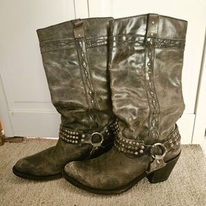 Studded, Sexy Leather Boots